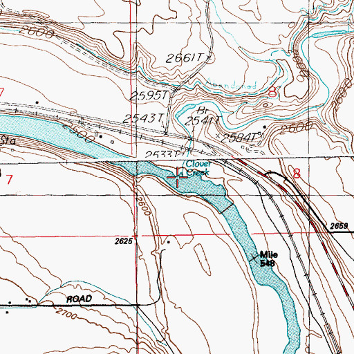 Topographic Map of Clover Creek, ID