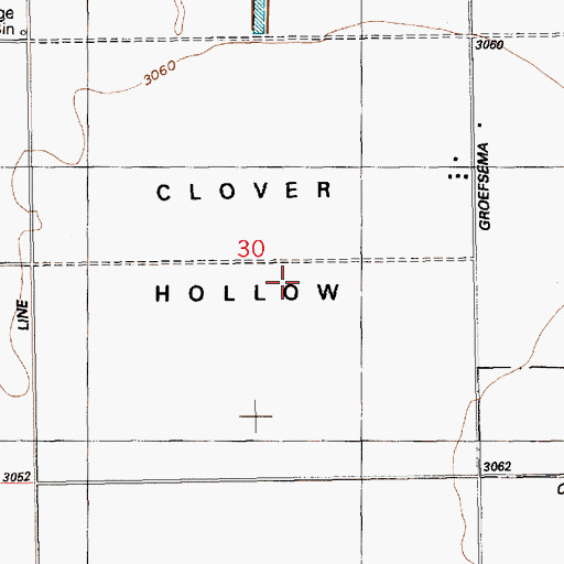 Topographic Map of Clover Hollow, ID