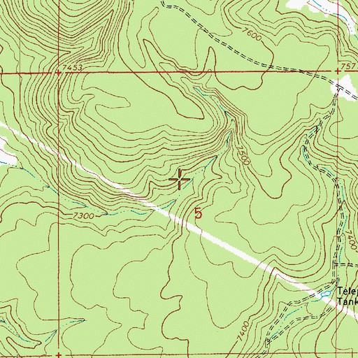 Topographic Map of Bear Tank, AZ