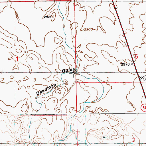 Topographic Map of Deadman Gulch, ID