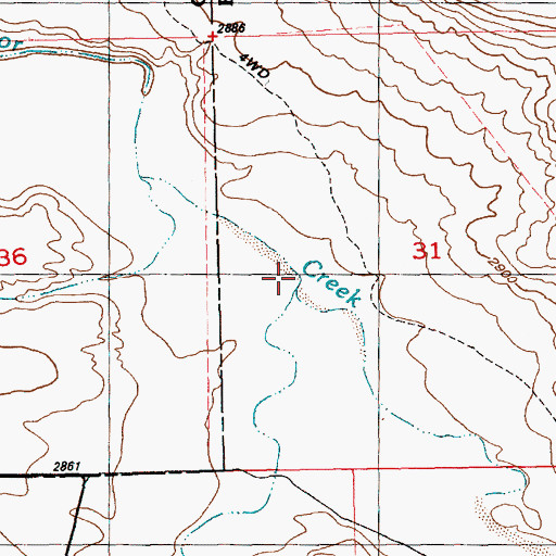 Topographic Map of Pot Hole Creek, ID