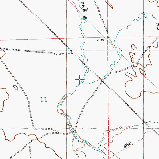 Topographic Map of Squaw Creek, ID