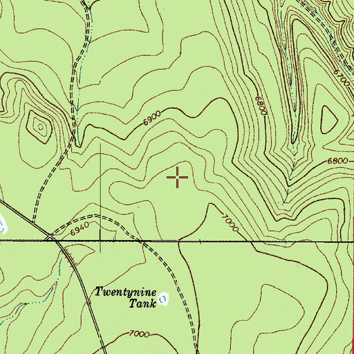 Topographic Map of Bear Tank, AZ