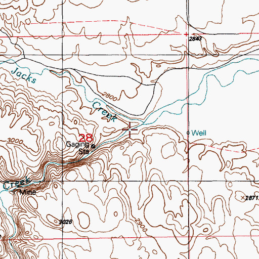 Topographic Map of Little Jacks Creek, ID