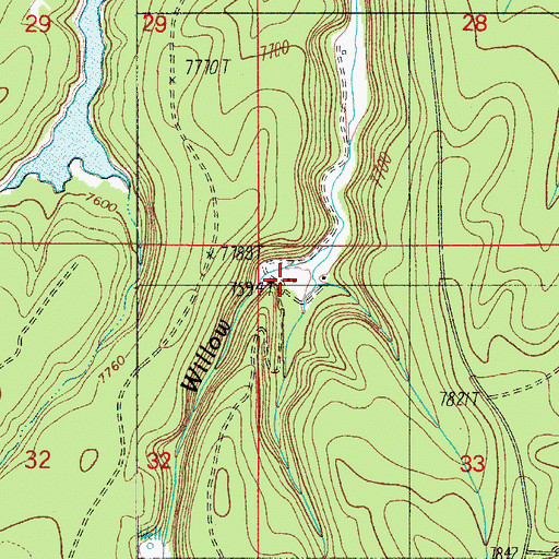 Topographic Map of Bennett Butler Tank, AZ
