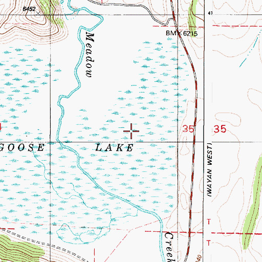 Topographic Map of Goose Lake, ID