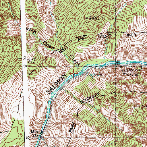 Topographic Map of Dutch Oven Rapids, ID