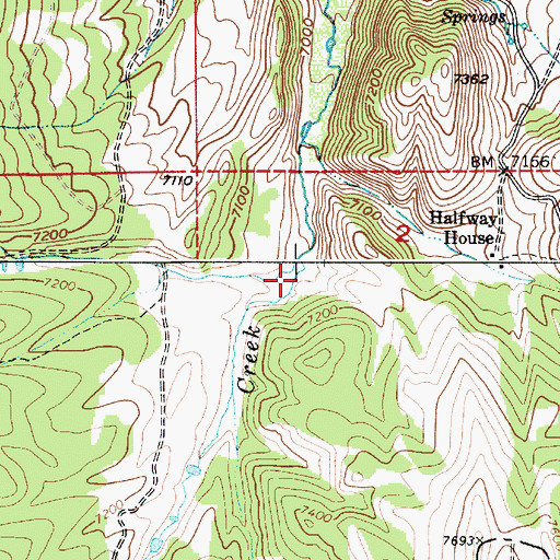 Topographic Map of Beaver Dam Creek, ID