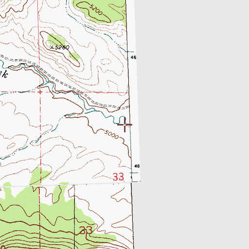 Topographic Map of Beaverdam Creek, ID
