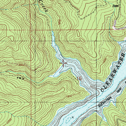 Topographic Map of South Fork Robinson Creek, ID