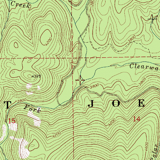 Topographic Map of Adair Creek, ID
