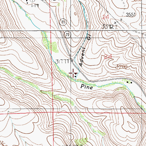 Topographic Map of Advent Gulch, ID
