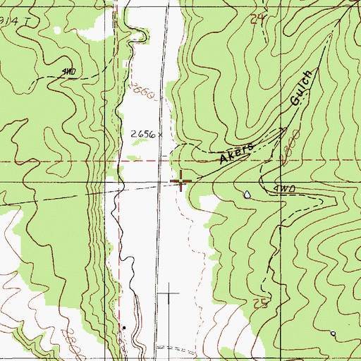Topographic Map of Akers Gulch, ID