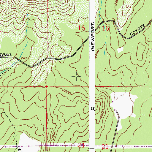 Topographic Map of Albeni Falls Creek, ID