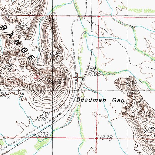 Topographic Map of Deadman Gap, AZ