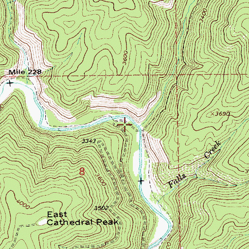 Topographic Map of Alden Creek, ID