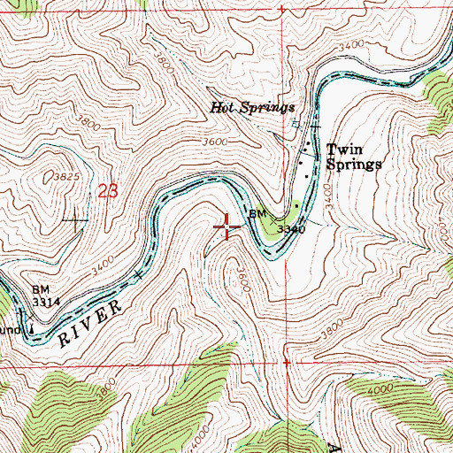Topographic Map of Alder Creek, ID