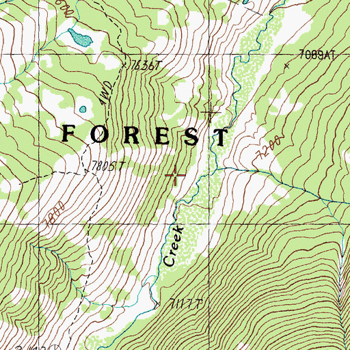 Topographic Map of Alder Creek, ID