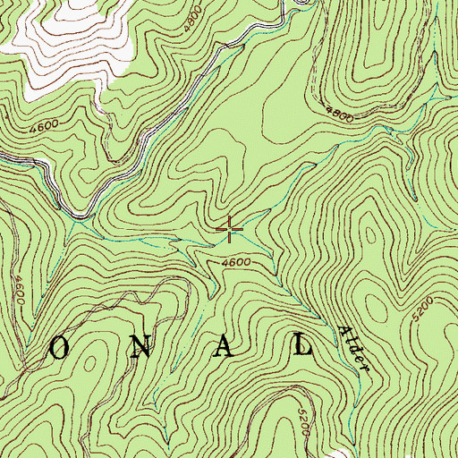 Topographic Map of Alder Creek, ID