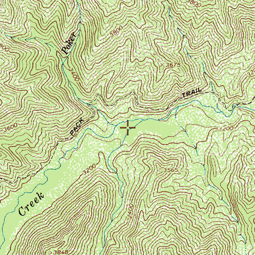 Topographic Map of Alder Creek, ID