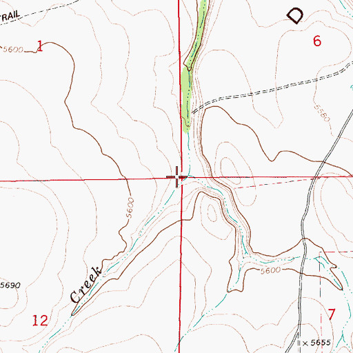 Topographic Map of Alder Creek, ID