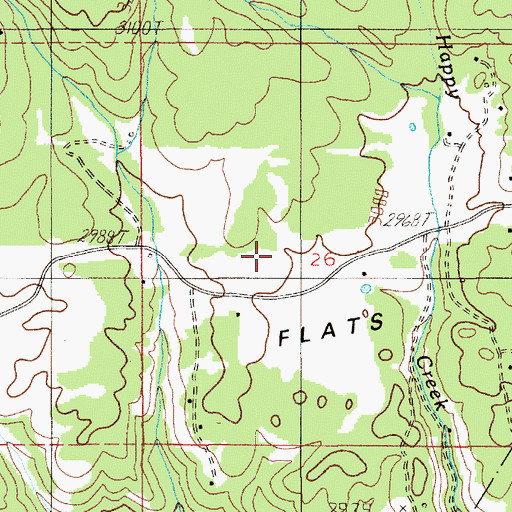 Topographic Map of Alder Creek Flats, ID