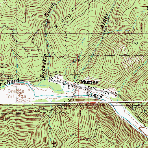 Topographic Map of Alder Gulch, ID