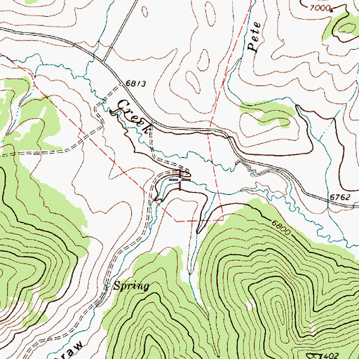 Topographic Map of Alex Draw, ID