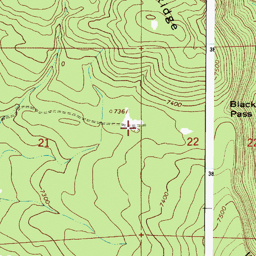 Topographic Map of Black Pass Tank, AZ