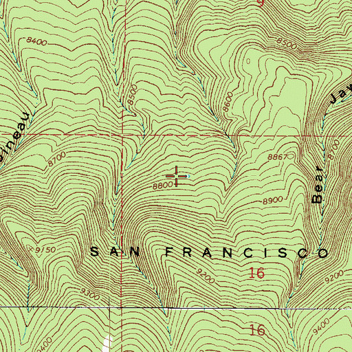 Topographic Map of Black Tank, AZ