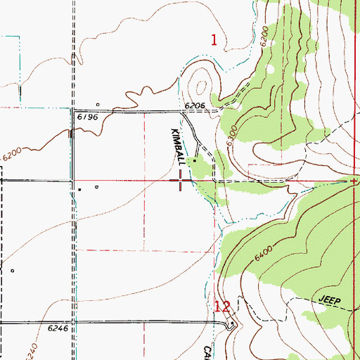 Topographic Map of Allen Creek, ID