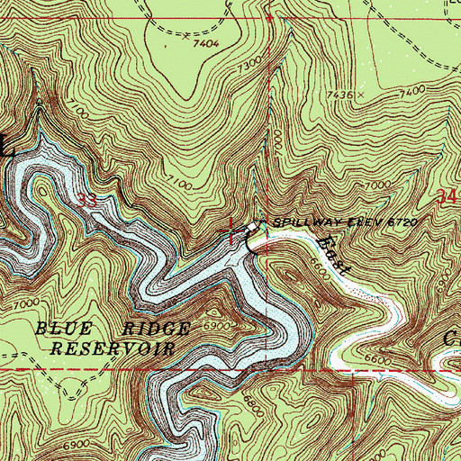 Topographic Map of C.C. Cragin Dam, AZ