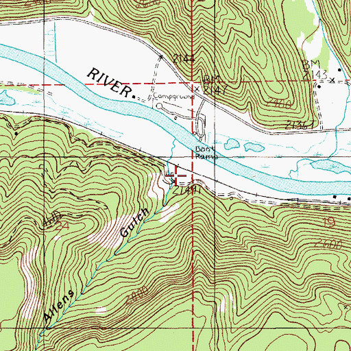 Topographic Map of Allens Gulch, ID