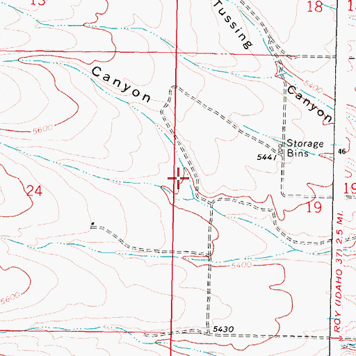 Topographic Map of Alney Canyon, ID