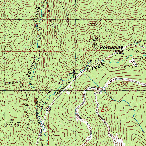 Topographic Map of Alpine Creek, ID