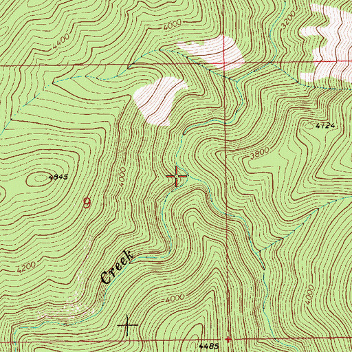 Topographic Map of Alpine Creek, ID