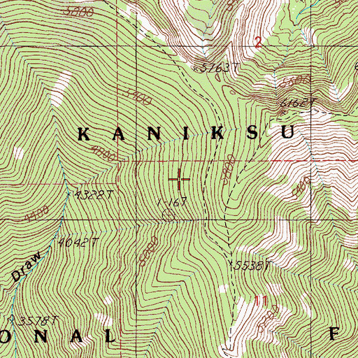 Topographic Map of Alpine Trail, ID