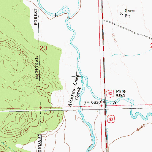 Topographic Map of Alturas Lake Creek, ID