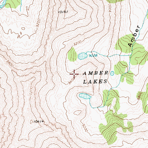 Topographic Map of Amber Lakes, ID