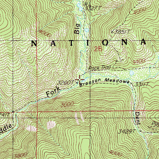 Topographic Map of Ames Creek, ID