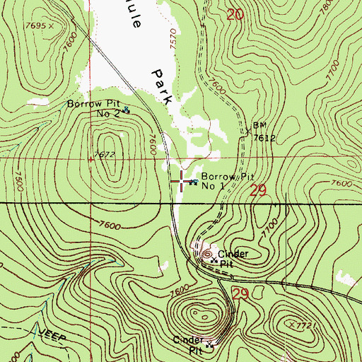 Topographic Map of Borrow Pit Number One Tank, AZ
