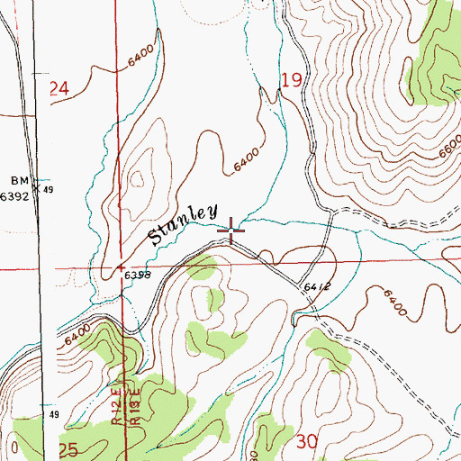 Topographic Map of Anderson Creek, ID