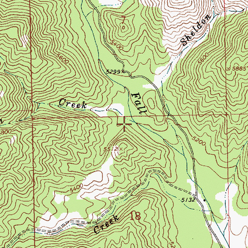 Topographic Map of Anderson Creek, ID