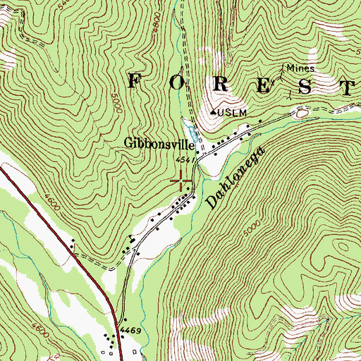 Topographic Map of Anderson Creek, ID