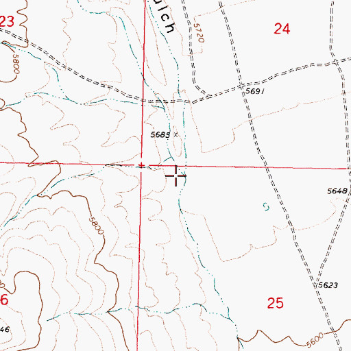 Topographic Map of Anderson Gulch, ID