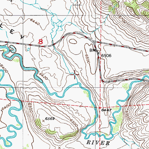Topographic Map of Angus Creek, ID