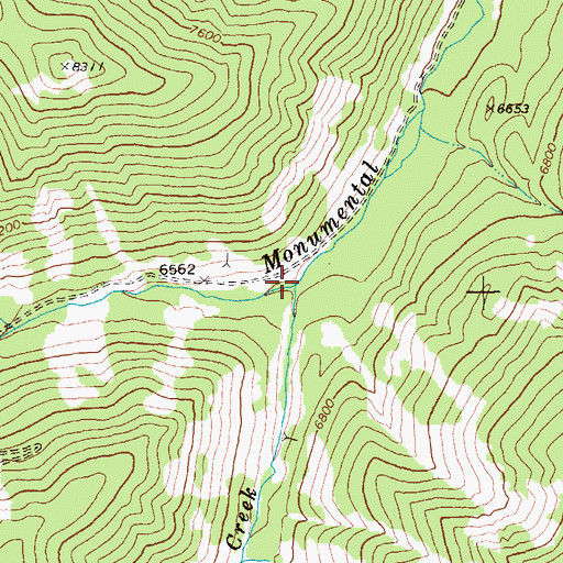 Topographic Map of Annie Creek, ID