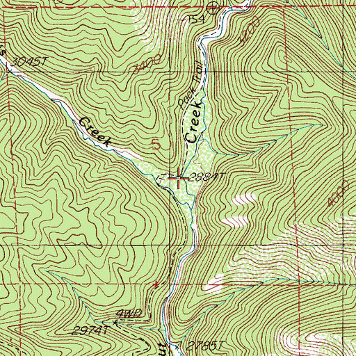 Topographic Map of Annis Creek, ID