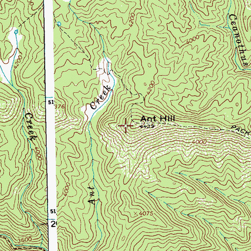 Topographic Map of Ant Hill, ID