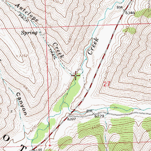 Topographic Map of Antelope Creek, ID